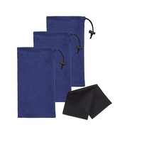 Sac à cordon en lin personnalisé pour lunettes Pochette souple pour lunettes avec étui de protection intérieur rembourré pour lunettes de soleil