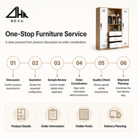 Armoire de bureau avec portes latérales verrouillables, étagères ouvertes, trois tiroirs et compartiments ventilés pour usage domestique ou professionnel