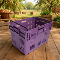 Caisse empilable et emboîtable en plastique léger, durable et écologique HAOSEN pour le stockage et l'emballage de légumes et de fruits
