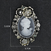 Broche de tête ornée de strass, Corsage vintage électroplaqué, Accessoire vestimentaire pour femme en gros