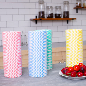 CcM Kakama Dual Use Wavy Kitchen <b>Paper</b> Towels 20x30cm 50Pcs Stripe <b>Pattern</b> Dishcloth For Cleaning - Product Image 3