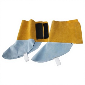 Cubrezapatos y protectores de soldadura de piel de vaca, antideslizantes, impermeables, resistentes al calor (500-1000°C), ajuste regular - Product Image 3