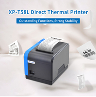 Xprinter XP-T58L Printer termal meja 58mm kualitas baik dengan pemotong otomatis Printer penerimaan Pos stiker termal