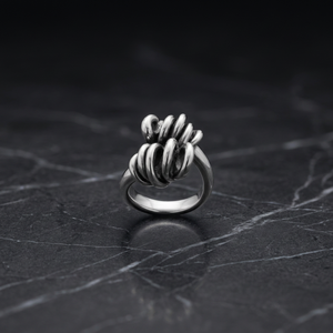 Anillo Minimalista de Plata 925 con Doble Espiral para Mujer, Ideal para Fiestas y Regalos - Product Image 1