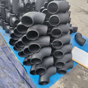 Coude en acier au carbone forgé de 14 pouces, 90 A234, Schedule 30, ANSI B16.9 SCH20 SCH40, 22,5 degrés, peint - Product Image 2