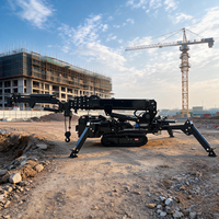 Grue araignée RST L-725 de 5 tonnes et 8 tonnes, mini-grue télescopique hydraulique sur chenilles pour chantier de construction urbaine et accès restreint