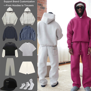 Nhà Sản Xuất Tùy Chỉnh 100% Cotton 500 GSM Baggy Boxy Phù Hợp Với Quá Khổ Nặng Trọng Lượng Áo Và Quần Bó Sát Tracksuit Set - Product Image 1