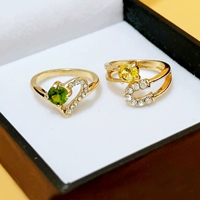 Mode Bunte Gold Kristall Ringe für Frauen Großhandel NSZ-0030