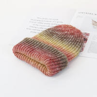 Bonnet en laine mélangée fabriqué, chaud pour l'hiver, unisexe, personnalisable, tie-dye, tricoté pour femme