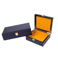 Boîte en cuir emballage cadeau boîte en papier cadeau cadre de miroir transparent cosmétiques d'affaires haut de gamme impression couleur personnalisée serrure