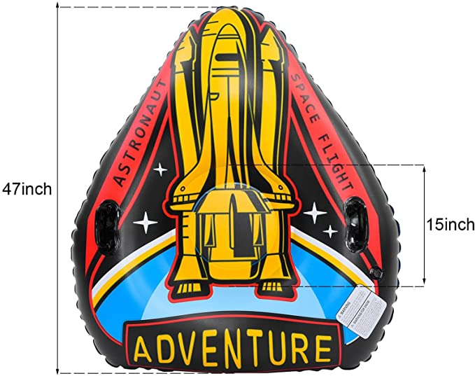 Rocket PVC Red Snow Tube Snow Sledding for Winter Outdoor