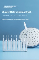 Brosse de nettoyage pour douche en plastique écologique Mario Mini avec aiguille de dragage pour le nettoyage des espaces étroits des toilettes et de la salle de bain