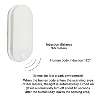 AC220V 12W IP65 Modern luar ruangan tahan air PIR sensor gerak tubuh manusia pencahayaan taman halaman led lampu dinding sensor gerak