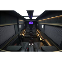 Mercedes Sprinter Luxury Business Van Noir Or Intérieur Cloison Complète Ascenseur 42 "TV Canapé-Lit Certifié CE Fit