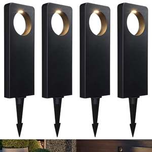 Luci Solari per Sentieri Super Luminose a Forma di Luna, Illuminazione Solare per Patio, Giardino e Vialetti Esterni - Product Image 1