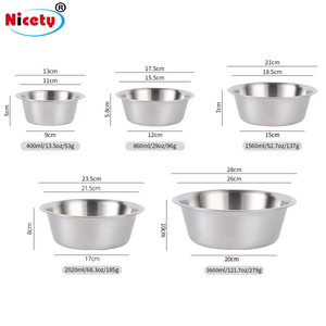 Mangkuk Anjing dari Baja Anti Karat Ramah Lingkungan - Berbagai Ukuran Mudah Dibersihkan untuk Anjing/Kucing/Hewan Kecil Penggunaan Dalam Ruangan Luar Ruangan Perjalanan - Product Image 5