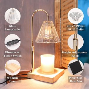 Lampe chauffe-bougie moderne de luxe en gros, lampe à cire fondante pour aromathérapie avec minuterie et variateur d'intensité pour bougies aromatiques - Product Image 5