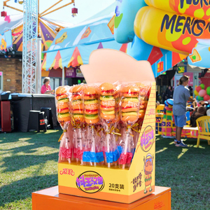 Caramelos Halal Hamburg Clásicos, los Más Vendidos, OEM, con Forma de Botella de Sandía, Caramelos de la Suerte en Forma de Bola, Precio Bajo, Venta Directa de Fábrica - Product Image 3