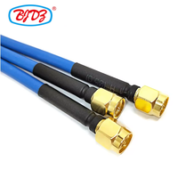 Prise mâle SMA d'approvisionnement d'usine à prise mâle SMA pour RG141 RG402 gaine bleue fil RF assemblage de câble d'extension de cavalier en queue de cochon RF