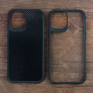 Прочный чехол из углеродного волокна для iPhone 14 Pro Max, черный чехол для мобильного телефона из ТПУ для Apple iPhone 13 mini