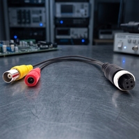 Câble adaptateur tête 4P Aviation femelle vers RCA vidéo alimentation DC compatible avec caméra/moniteur/unité principale
