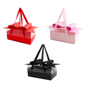 PATIKIL Lot De 8 Boîtes En Papier Pour Bouquet De Fleuriste - Pour Mariage, Fête, Anniversaire, Fête Des Mères - Noir Et Blanc