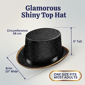 Sombrero de mago SOLPOP Lincoln Gentleman de 13 cm, estilo jazz, brillante, <span class=keywords><strong>para</strong></span> <span class=keywords><strong>hombre</strong></span> y mujer, ideal <span class=keywords><strong>para</strong></span> cosplay, Halloween, fiestas, actuaciones de magos. - Product Image 2