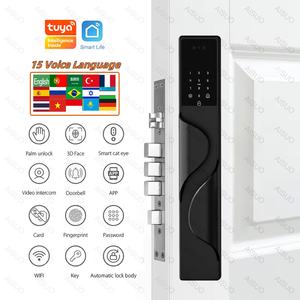 AISUO TUYA WIFI Serrure de porte israélienne Serrure de porte intelligente 3d Reconnaissance faciale Serrures intelligentes automatiques avec caméra Sécurité biométrique intelligente - Product Image 2