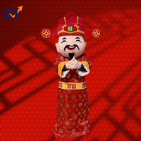 QUTENG Nouvelle Arrivée Costume de Mascotte Artisanale en Coton du Dieu de la Richesse pour Fête, Couleur Personnalisée, Hommes Adultes