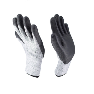 Cut 5 Resistance 13G HPPE Liner Noir PU Trempé Sécurité Travail Résistant Aux Coupures Gants Anti-Coupure Anti-Coupure Gant Niveau 5 - Product Image 1