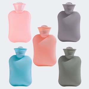 Bouillotte en silicone extra longue pour l'hiver, chauffe-mains et corps, sûre pour les pieds, douce, tendance, réutilisable, écologique, avec couvercle en velours côtelé - Product Image 1