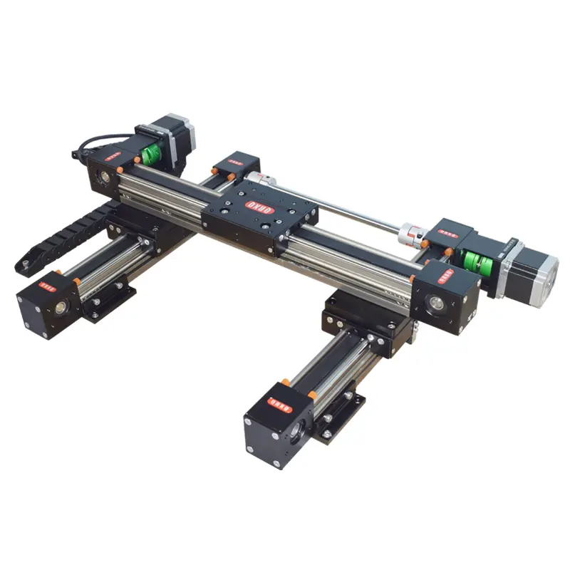 Gantry type synchronous belt electric linear sliding rail level module CNC moving rail actuator XY level with motor