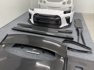 Kit de Carrocería Estilo TS, Material Superior de Fibra de Carbono, Parachoques, Capó, Faldones Laterales, Alerón para <span class=keywords><strong>Nissan</strong></span> GTR <span class=keywords><strong>35</strong></span> - Product Image 4