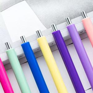 Stylos à bille rétractables couleur macaron, écriture fluide, en plastique, à clic, pour fournitures de <span class=keywords><strong>bureau</strong></span> et scolaires, logo personnalisé disponible - Product Image 6