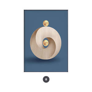 Art mural géométrique abstrait nordique, Art raffiné, impressions sur toile, doré, <span class=keywords><strong>bleu</strong></span>, <span class=keywords><strong>Beige</strong></span>, images pour salon de luxe, <span class=keywords><strong>chambre</strong></span> à coucher - Product Image 6