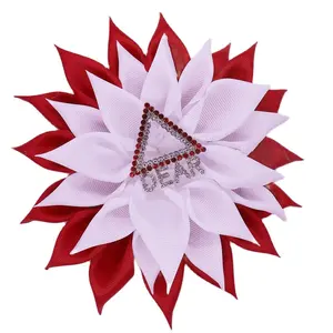定制时尚联谊会胸针缎带花 DST 组织 Delta Dear Pin 希腊风格女士首饰 - Product Image 1