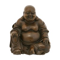 Moule de statue de Bouddha assis en cuivre antique décoratif pour la maison, vente en gros
