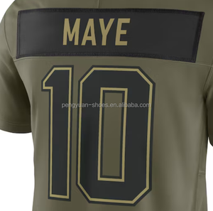 Listo para enviar Love #10 Olive 2025 Salute to Service <span class=keywords><strong>Jersey</strong></span> de fútbol americano cosido de la mejor calidad - Product Image 3