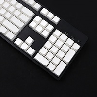 OEM/XDA/Cherry Profile White Blank Keycaps Set PBT Material 108-Keys for Mechanical Keyboard