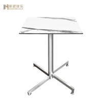 Hua jiale Vente chaude solide compact stratifié meubles de jardin table à manger hpl table carrée pliable