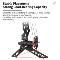 Support d'arc réglable 3D STARCN pour arcs composés, pliable et portable, avec protection en caoutchouc souple pour la chasse/le tir