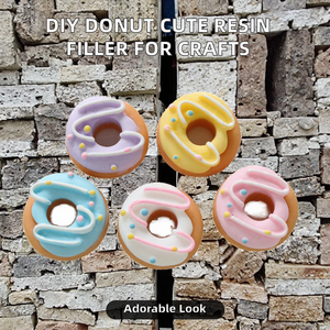 Nuevos dijes de donut con puntos, juguetes de comida en miniatura, accesorios de manualidades DIY para pinzas de pelo - Product Image 2