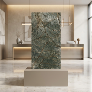 Revêtement mural flexible en pierre vert forêt tropicale OEM, motif marbre, certifié CE, garantie 5+ ans, prix bas, pour cuisine extérieure et salle à manger - Product Image 3