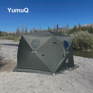 YumuQ屋外ポータブルサウナテントロシアモバイルDiyキャンバスベストテント英国ウッドストーブサウナ大型5-6人 - Product Image 6