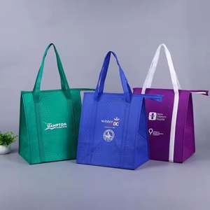 Sac isotherme jetable personnalisé en non-tissé pour boissons, sac de transport individuel pour thé au lait, café, boissons, sac fourre-tout isolant pour magasins de boissons - Product Image 1