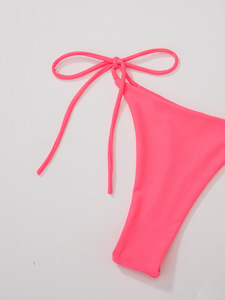 Bikini Halter Personalizado con Logotipo, <span class=keywords><strong>de</strong></span> Moda en Internet, Sexy, <span class=keywords><strong>de</strong></span> Dos Piezas, para Mujer, Estilo Deportivo para Fotos en Resort o Aguas Termales - Product Image 3