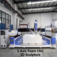 Machine de découpe de mousse CNC 5 axes 2030 pour sculpture 3D, découpeuse de mousse automatique haute précision pour modélisation EPS avec axe rotatif