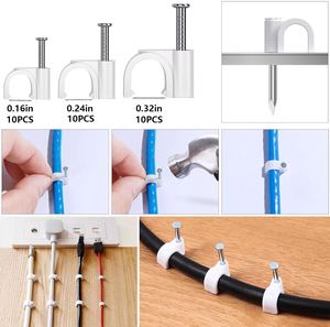 <span class=keywords><strong>Kit</strong></span> di 298 Pezzi per Gestione Cavi con Fascette, Supporti in Plastica, Organizzatore per Cavi con Clip a Zip - Product Image 4