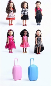 Muñeca americana de 18 pulgadas <span class=keywords><strong>para</strong></span> niñas, juguete realista de cuerpo reborn, bonito vestido, OEM - Product Image 3
