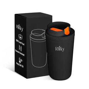 ODM 12oz Tazas de café de acero inoxidable de doble pared Oficina a prueba de fugas 350ml Taza de café aislada con tapa - Product Image 2